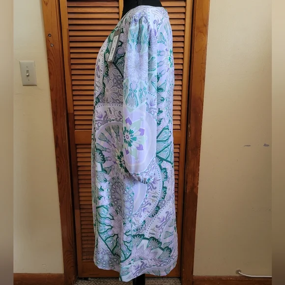 NWT Eva Mendes Floral Swing Dress Size Large (NY&CO) - Picture 4 of 10